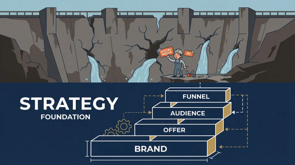 Adding a new channel won't fix a strategy problem. Here is why cheap marketing becomes the most expensive decision a company can make and what to build instead.